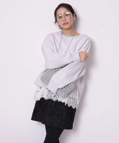 Arpege story(アルページュストーリー) |裾レースロンＴ