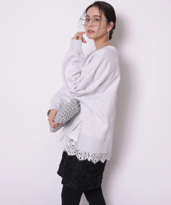 Arpege story(アルページュストーリー) |裾レースロンＴ