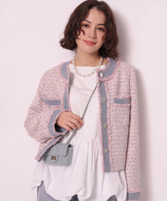 Arpege story(アルページュストーリー) |デニムドッキングツイードジャケット