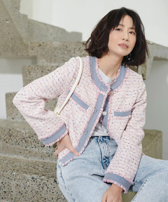 Arpege story(アルページュストーリー) |デニムドッキングツイードジャケット