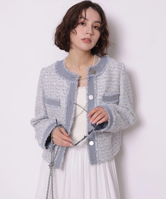 Arpege story(アルページュストーリー) |デニムドッキングツイードジャケット
