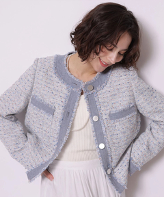 Arpege story(アルページュストーリー) |デニムドッキングツイードジャケット
