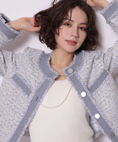 Arpege story(アルページュストーリー) |デニムドッキングツイードジャケット