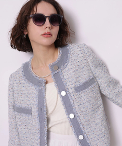 Arpege story(アルページュストーリー) |デニムドッキングツイードジャケット