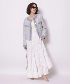 Arpege story(アルページュストーリー) |デニムドッキングツイードジャケット