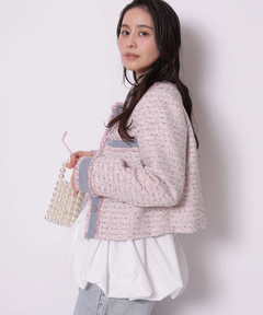 Arpege story(アルページュストーリー) |デニムドッキングツイードジャケット