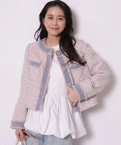 Arpege story(アルページュストーリー) |デニムドッキングツイードジャケット