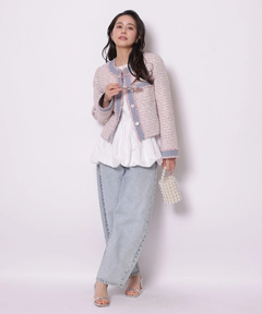 Arpege story(アルページュストーリー) |デニムドッキングツイードジャケット