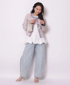 Arpege story(アルページュストーリー) |デニムドッキングツイードジャケット