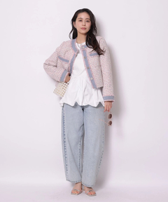 Arpege story(アルページュストーリー) |デニムドッキングツイードジャケット
