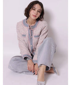 Arpege story(アルページュストーリー) |デニムドッキングツイードジャケット