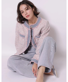 Arpege story(アルページュストーリー) |デニムドッキングツイードジャケット