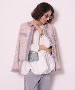 Arpege story(アルページュストーリー) |デニムドッキングツイードジャケット