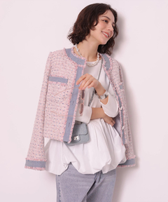 Arpege story(アルページュストーリー) |デニムドッキングツイードジャケット