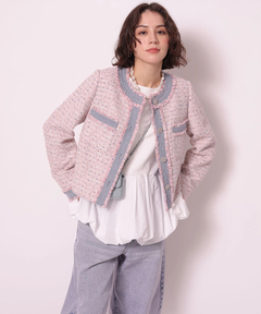 Arpege story(アルページュストーリー) |デニムドッキングツイードジャケット