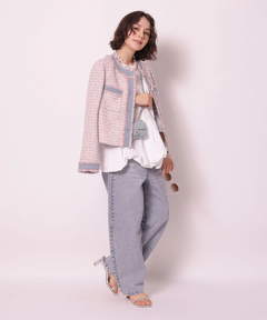 Arpege story(アルページュストーリー) |デニムドッキングツイードジャケット