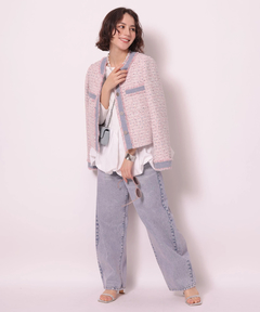 Arpege story(アルページュストーリー) |デニムドッキングツイードジャケット