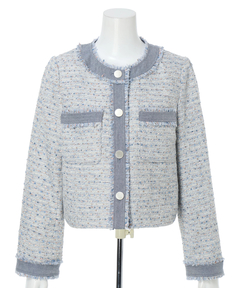 Arpege story(アルページュストーリー) |デニムドッキングツイードジャケット