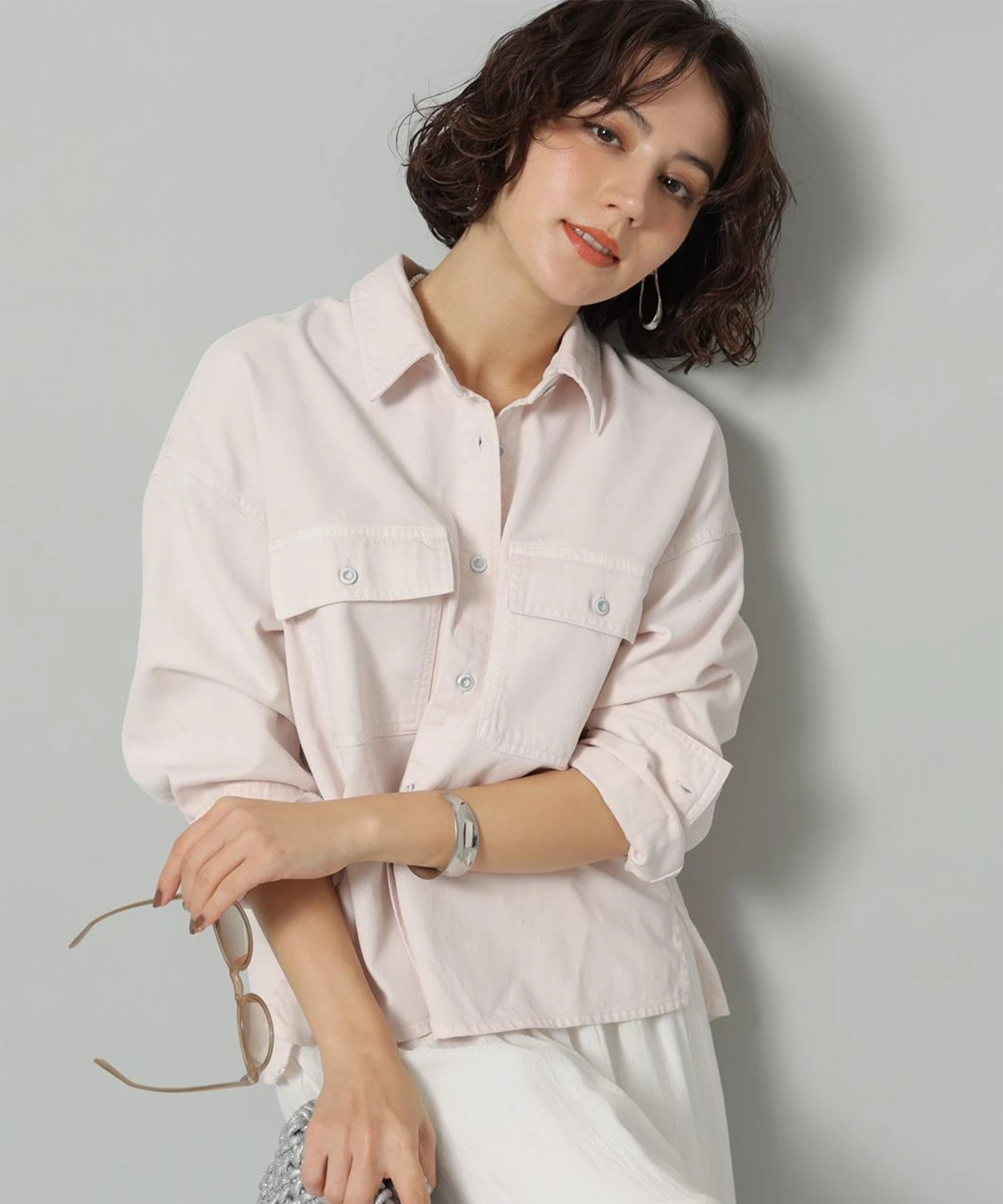 タイ付きテンセルショートデニムシャツ | シャツ・ブラウス | Arpege