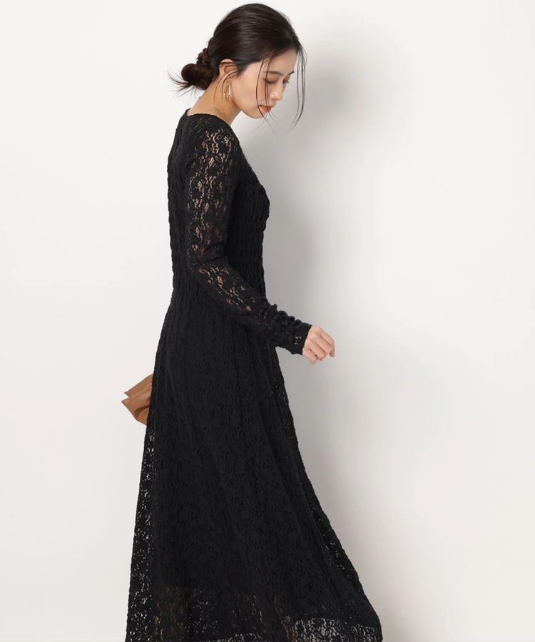 ストレッチレースシャーリングワンピース | ワンピース | Arpege story