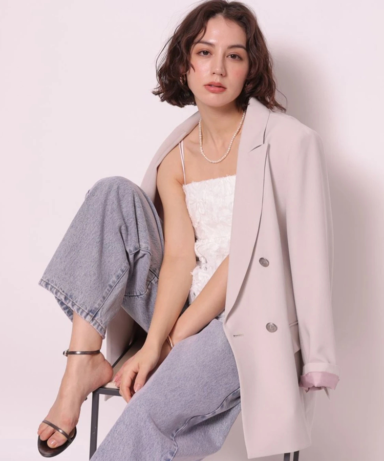 Arpege story☆W釦テーラードジャケット☆裏地ピンク☆Sサイズ新品同様 Wボタンテーラードジャケット | ジャケット | Arpege story