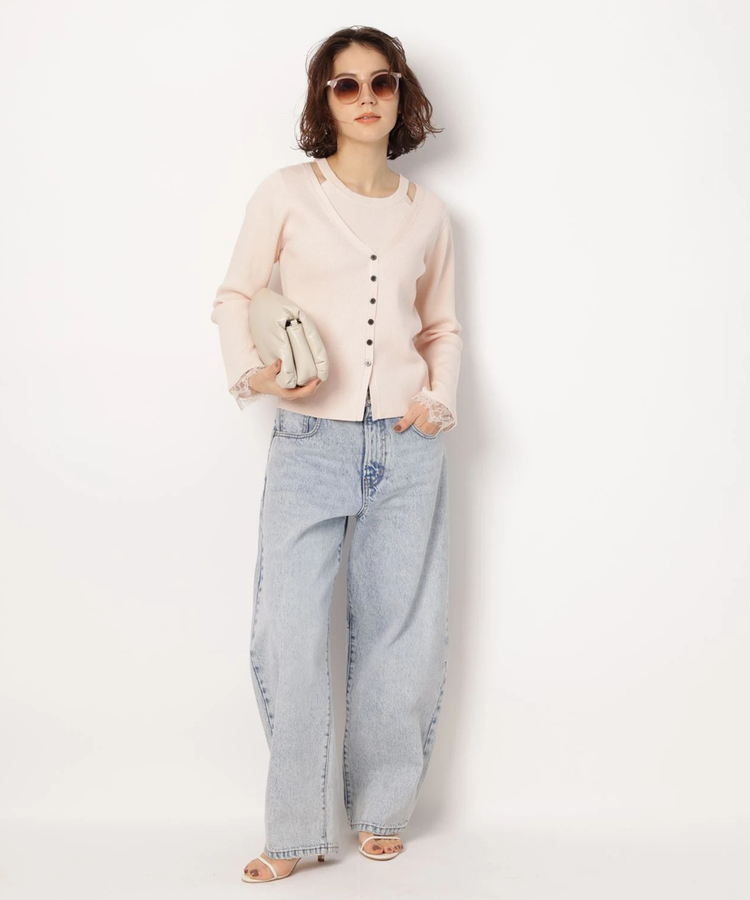 袖口レースレイヤード風ニット | ニット | Arpege story（アルページュ