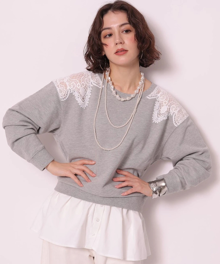 Arpege story(アルページュストーリー) |レースはぎスウェット