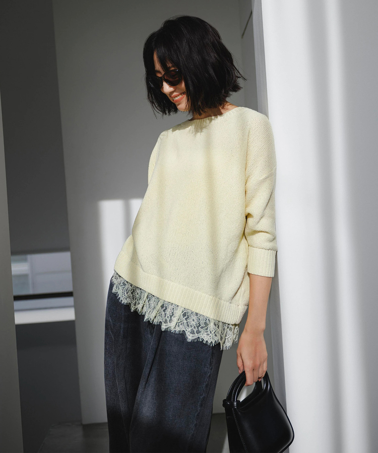 Arpege story(アルページュストーリー) |裾レースプルオーバー