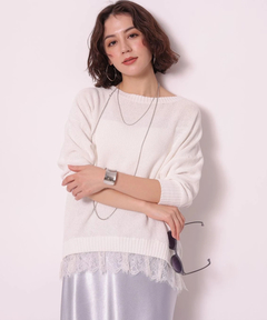 Arpege story(アルページュストーリー) |裾レースプルオーバー