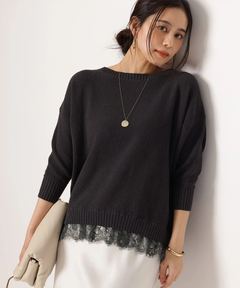 Arpege story(アルページュストーリー) |裾レースプルオーバー