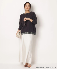 Arpege story(アルページュストーリー) |裾レースプルオーバー