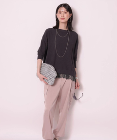 Arpege story(アルページュストーリー) |裾レースプルオーバー