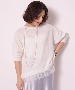 Arpege story(アルページュストーリー) |裾レースプルオーバー