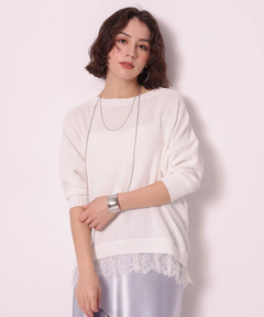 Arpege story(アルページュストーリー) |裾レースプルオーバー