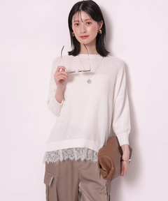 Arpege story(アルページュストーリー) |裾レースプルオーバー