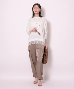 Arpege story(アルページュストーリー) |裾レースプルオーバー