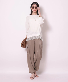 Arpege story(アルページュストーリー) |裾レースプルオーバー