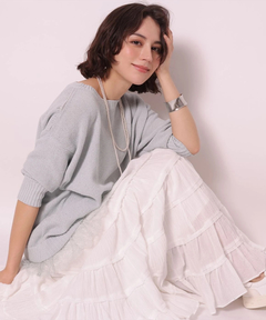 Arpege story(アルページュストーリー) |裾レースプルオーバー