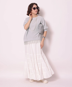 Arpege story(アルページュストーリー) |裾レースプルオーバー