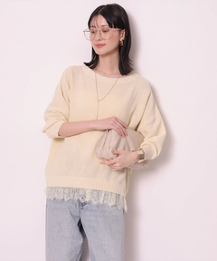 Arpege story(アルページュストーリー) |裾レースプルオーバー