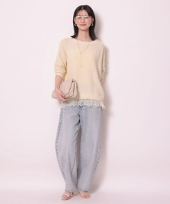 Arpege story(アルページュストーリー) |裾レースプルオーバー