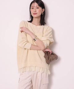 Arpege story(アルページュストーリー) |裾レースプルオーバー