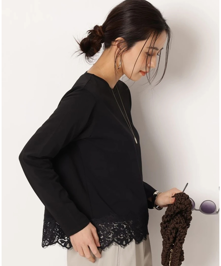 裾レースショートロンT | Tシャツ・カットソー | Arpege story