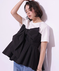 リボンペプラムドッキングカットソー | Tシャツ・カットソー | Arpege