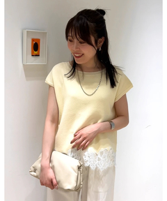 アルページュストーリー シアーレースタンク　白　Sサイズ 新品 スタッフコーディネート】シアーレースタンク｜niji｜Arpege story