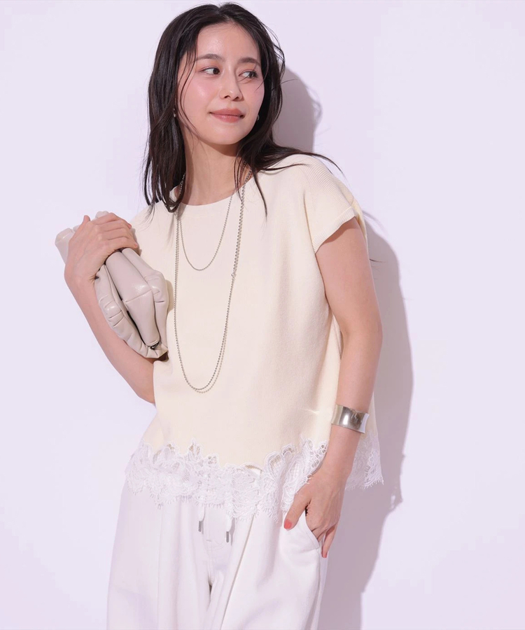 店舗限定》裾レースフレンチニット | ニット | Arpege story