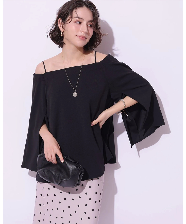 【新品】Arpege story アルページュストーリー　袖スリットブラウス　M 袖スリットブラウス | シャツ・ブラウス | Arpege story（アルページュ