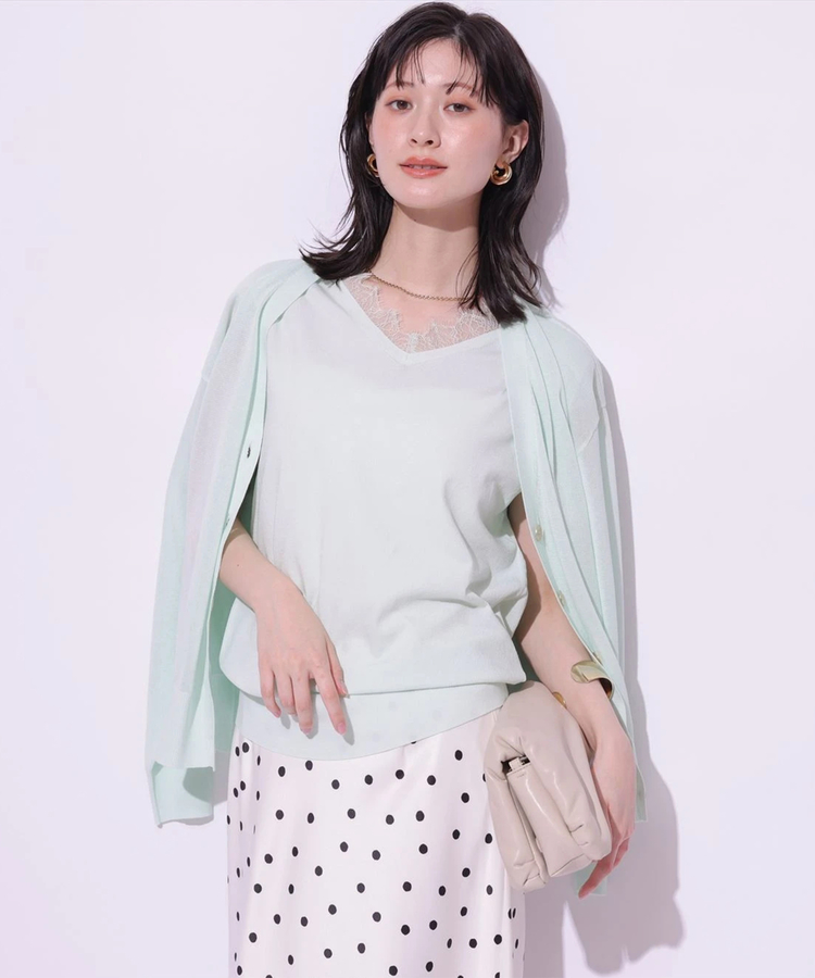 店舗限定》Vネックレースニットアンサンブル | アンサンブル | Arpege