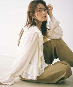 Arpege story(アルページュストーリー) |〈山崎怜奈さんコラボ〉フリル羽織ブラウス