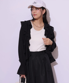 Arpege story(アルページュストーリー) |〈山崎怜奈さんコラボ〉フリル羽織ブラウス
